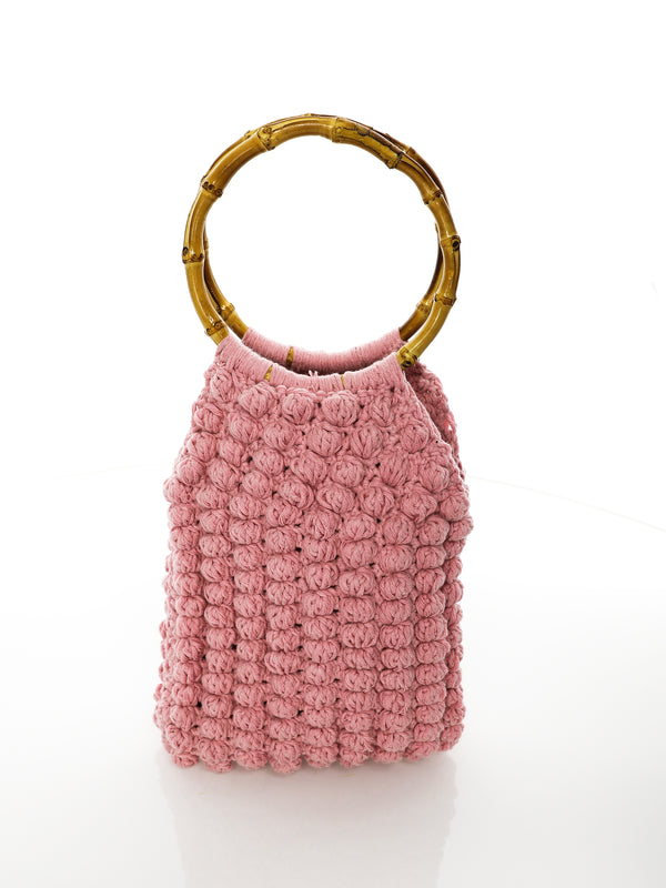 Fraise hand crocheted bag