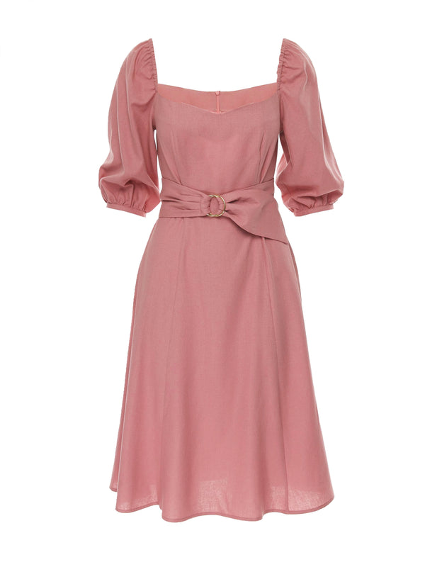 Melina linen midi dress