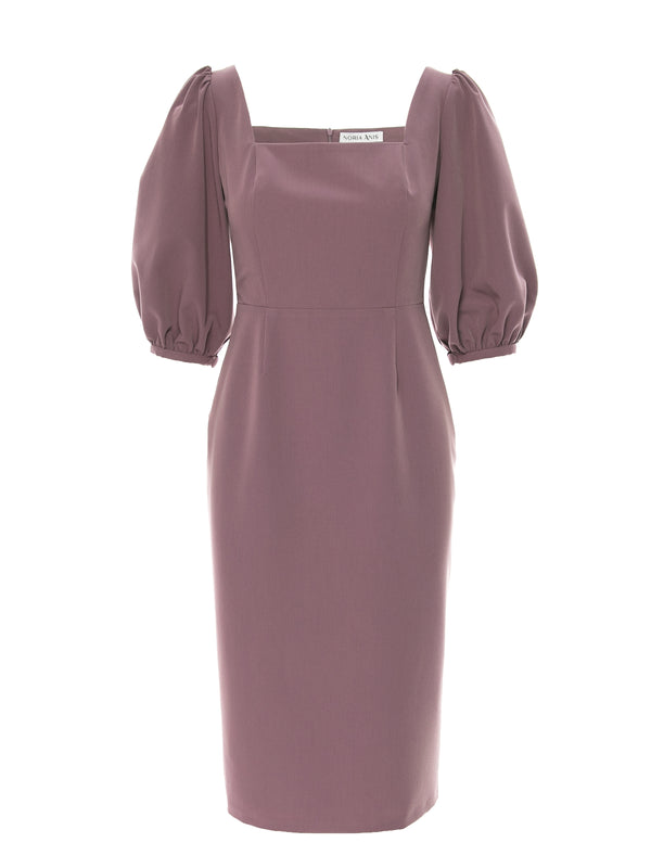 Lottie puff sleeve midi dress