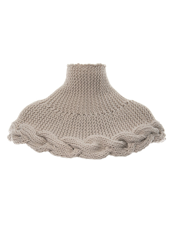 Almond handmade merino wool collar