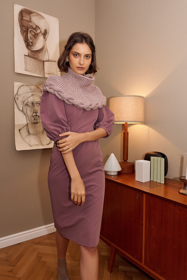 Wisteria handmade merino wool collar