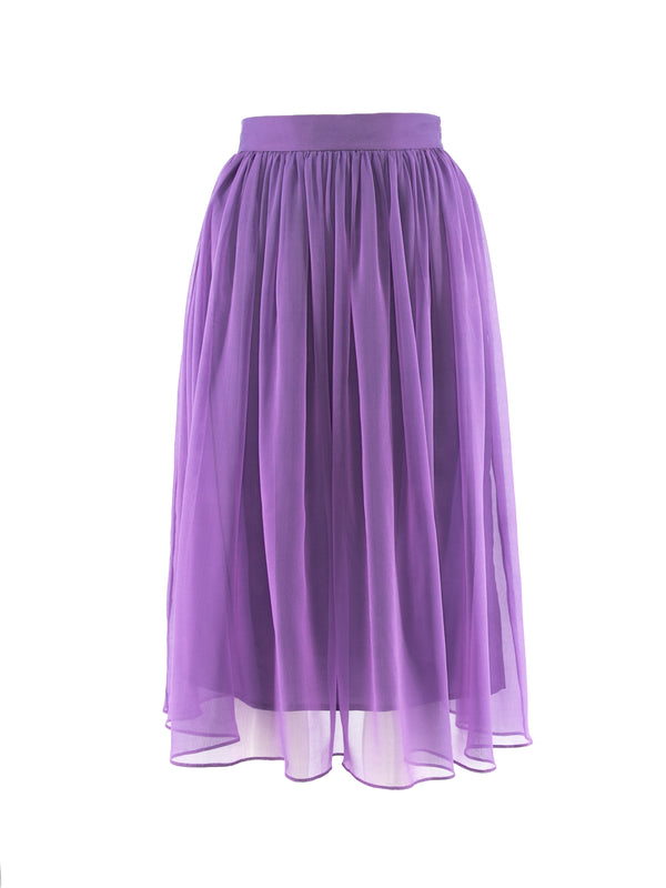 Liliana silk midi skirt