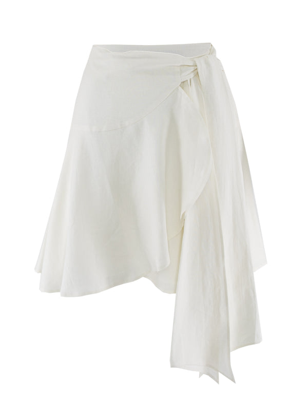 Flared skirt made of Petal linen blend