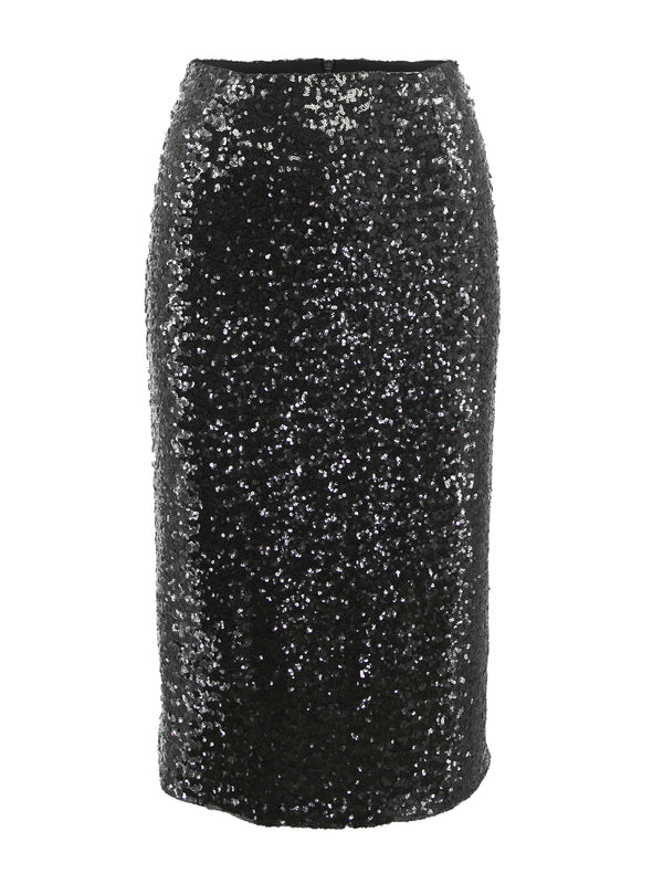 Glitz sequined midi skirt