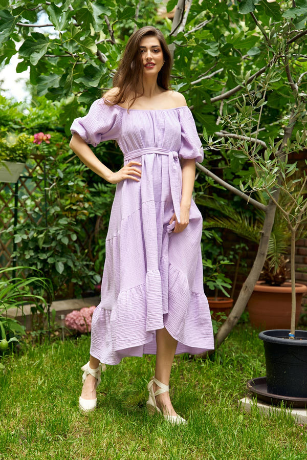 Wisteria cotton muslin dress