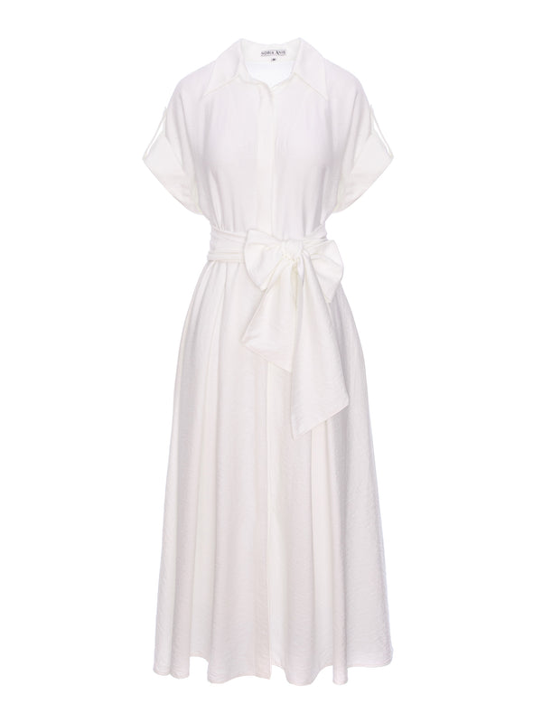 Rochie camasa midi evazata Hibiscus alba